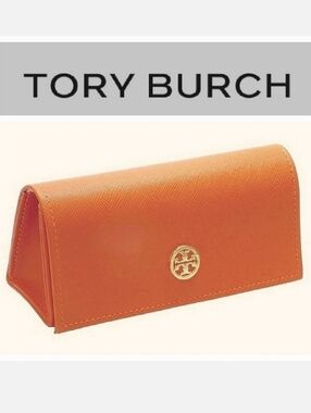 TORY BURCH Signature Orange Hardshell Sunglass Eyewear Case
